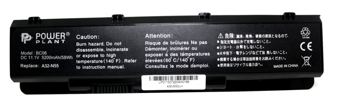 Аккумулятор PowerPlant для ноутбуков Asus A32-N55 (A32-N55) 11.1V 5200mAh NB00000215
Аккумулятор PowerPlant для ноутбуков Asus A32-N55 (A32-N55) 11.1V 5200mAh NB00000215