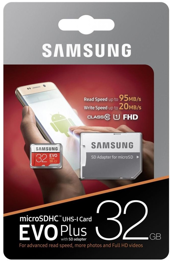 Карта памяти SAMSUNG microSDHC EVO Plus 32GB UHS-I Class 10 + SD-adapter (MB-MC32GA/RU)
Карта памяти SAMSUNG microSDHC EVO Plus 32GB UHS-I Class 10 + SD-adapter (MB-MC32GA/RU)