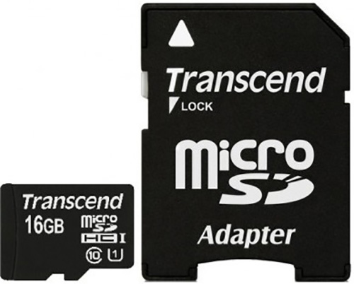 Карта памяти TRANSCEND microSDHC 16GB Cl 10 PrX300+adapter в Киеве
