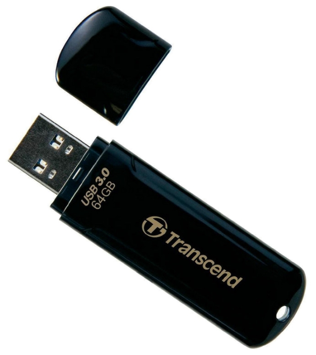 USB-накопичувач 64GB TRANSCEND JetFlash 700 USB 3.0 Black (TS64GJF700) в Києві