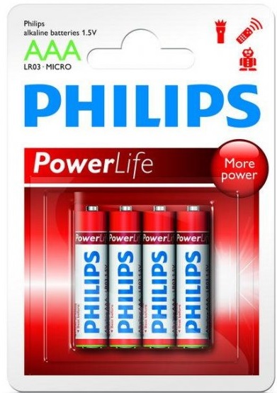 Батарейка PHILIPS PowerLife LR03-P4B ААА бл.4 шт в Киеве