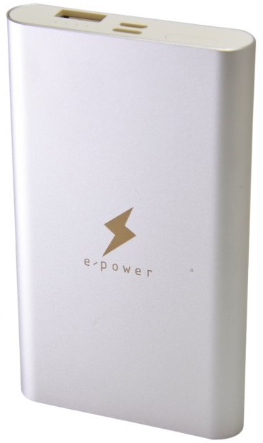 Універсальна мобільна батарея e-Power Power Bank 8000mAh (PB-308-SLV) Silver в Києві