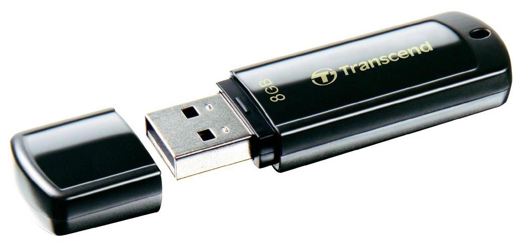 USB-накопичувач 8GB TRANSCEND JetFlash 350 USB 2.0 Black (TS8GJF350) в Києві
