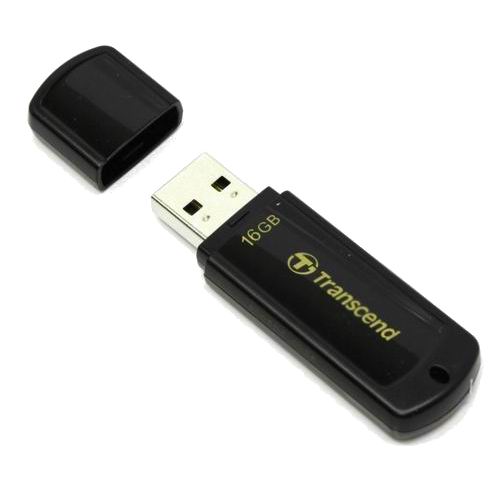 USB-накопичувач 16GB TRANSCEND JetFlash 350 USB 2.0 Black (TS16GJF350) в Києві