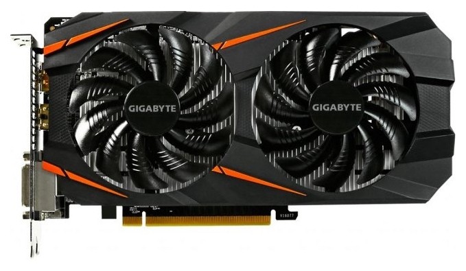 Видеокарта Gigabyte GeForce GTX1060 6GB GDDR5 OC WINDFORCE (GV-N1060WF2OC-6GD) в Києві