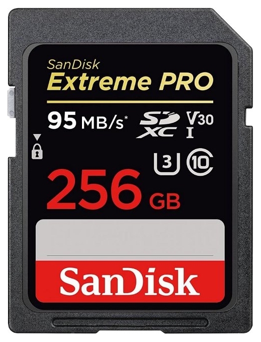 Карта памяти SanDisk 256GB SDXC V30 UHS-I U3 R95/W90MB/s 4K Extreme Pro (SDSDXXG-256G-GN4IN) в Києві