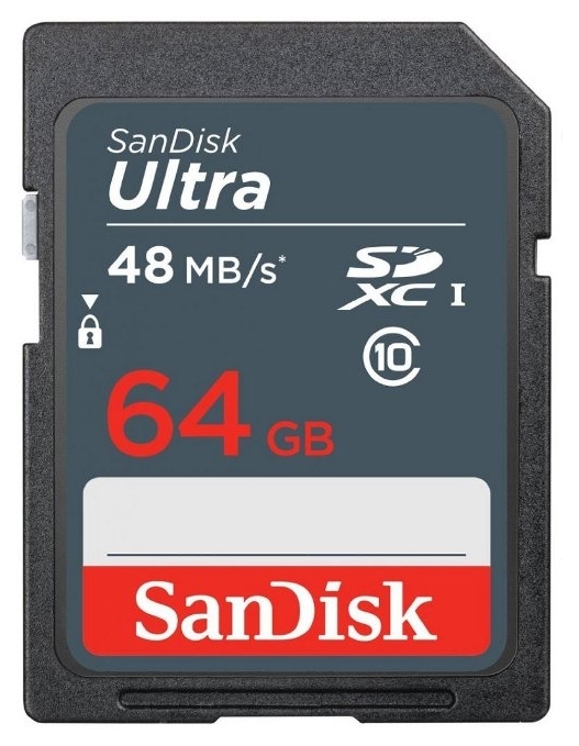 Карта памяти SanDisk 64GB SDXC C10 UHS-I R48MB/s Ultra (SDSDUNB-064G-GN3IN) в Києві