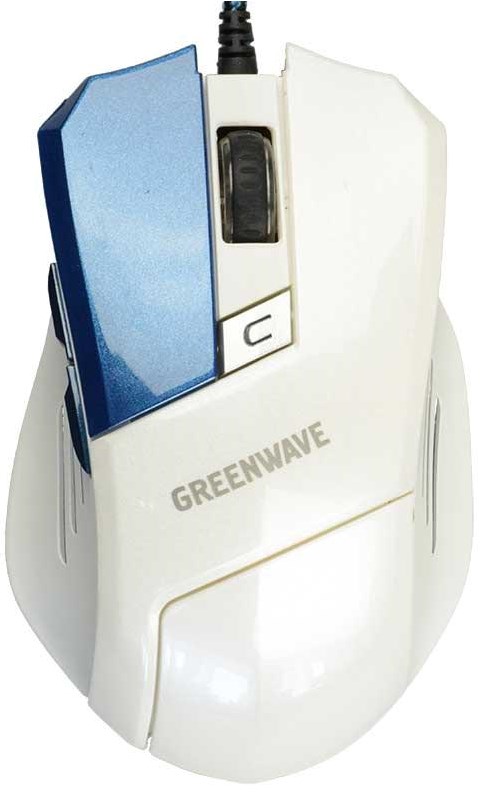 Мышь GREENWAVE MX-555L, USB, белый-синий в Киеве