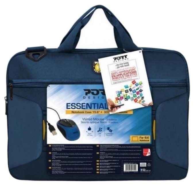 Сумка для ноутбука 17" Port Designs Bag Essential Pack Blue + мышь (501722) в Києві