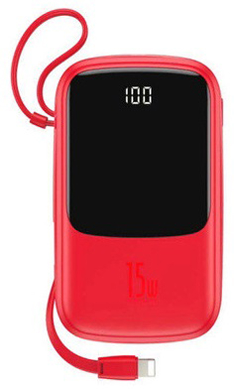 Универсальная мобильная батарея BASEUS Qpow 10000mAh 15W Red в Киеве