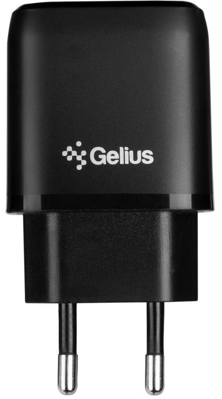 Мережевий зарядний пристрій GELIUS X-Duo USB+Type-C QC3.0/PD20W Black (85182) в Києві