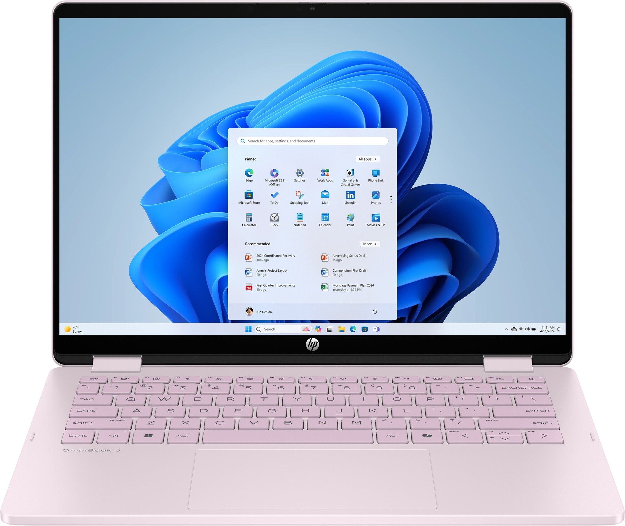 Ноутбук HP OmniBook 5 Flip x360 розовый (BV5T6EA) в Киеве