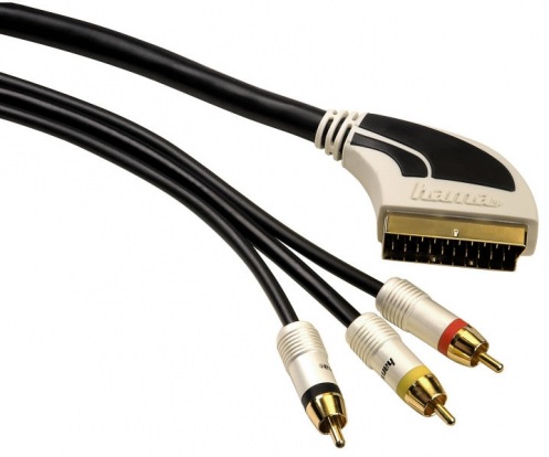 Кабель Hama 79110 SCART-3RCA in/out 5m (хама) Кабель Hama 79110 SCART-3RCA in/out 5m (хама)