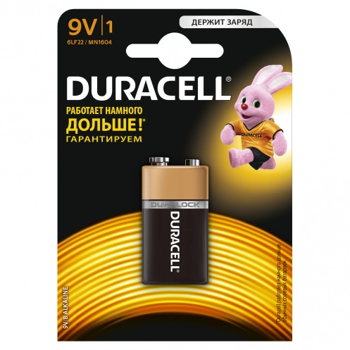 Батарейки DURACELL MN1604 (9V) (1ШТ) Батарейки DURACELL MN1604 (9V) (1ШТ)