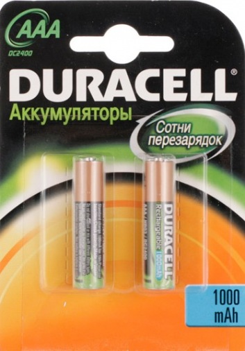 Аккумуляторы DURACELL ААА HR03{NH} 1000мАн (2шт) Аккумуляторы DURACELL ААА HR03{NH} 1000мАн (2шт)