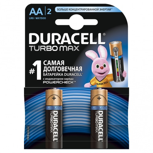 Батарейки DURACELL AA MN(MX)1500 TURBO (2шт) Батарейки DURACELL AA MN(MX)1500 TURBO (2шт)
