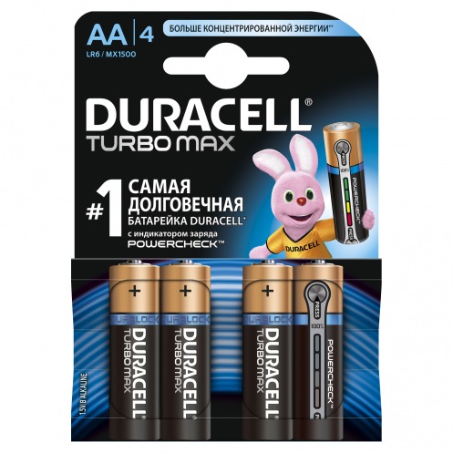 Батарейки DURACELL AA MN(MX)1500 TURBO (4шт) Батарейки DURACELL AA MN(MX)1500 TURBO (4шт)