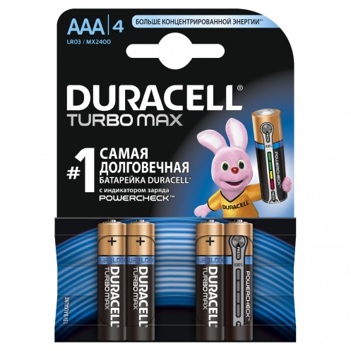 Батарейки DURACELL AAA MN2400 TURBO (4шт) Батарейки DURACELL AAA MN2400 TURBO (4шт)