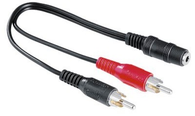 Адаптер HAMA 43254 2rca-3,5j female 0,2m Адаптер HAMA 43254 2rca-3,5j female 0,2m