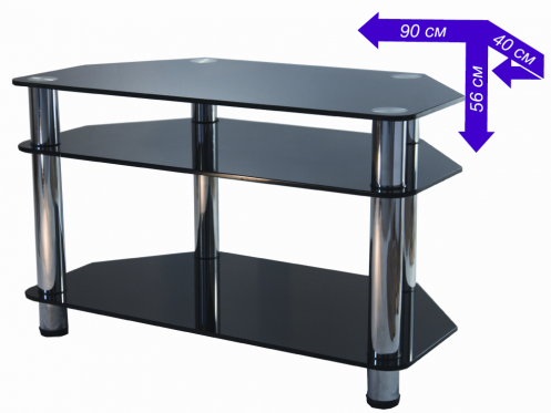 Тумба Glasser TV-901 black Тумба Glasser TV-901 black