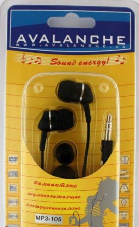 Наушники Avalanche AEF-03-MP3-105 черные Наушники Avalanche AEF-03-MP3-105 черные