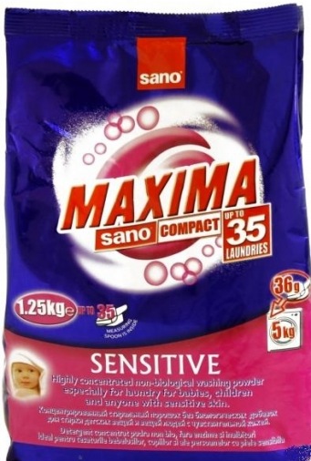 Пральний порошок Sano Maxima1,25 кг (дитячий) Пральний порошок Sano Maxima1,25 кг (дитячий)