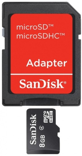 Карта памяти SanDisk 8 GB microSDHC Class 4 + SD adapter (SDSDQM-008G-B35A) Карта памяти SanDisk 8 GB microSDHC Class 4 + SD adapter (SDSDQM-008G-B35A)