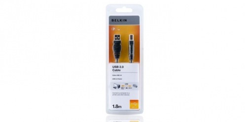 Кабель BELKIN USB 2.0 (AM/ BM) 1.8 м (F3U154CP1.8M) Black Кабель BELKIN USB 2.0 (AM/ BM) 1.8 м (F3U154CP1.8M) Black