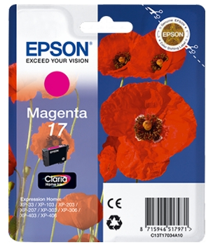 Картридж Epson 17 XP103/ 203/ 207 (C13T17034A10) magenta Картридж Epson 17 XP103/ 203/ 207 (C13T17034A10) magenta