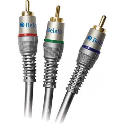 Кабель BELSIS BW1592 3RCA-3RCA RGB 2m Кабель BELSIS BW1592 3RCA-3RCA RGB 2m