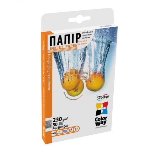 Папір ColorWay 10x15 PG230-100 Папір ColorWay 10x15 PG230-100