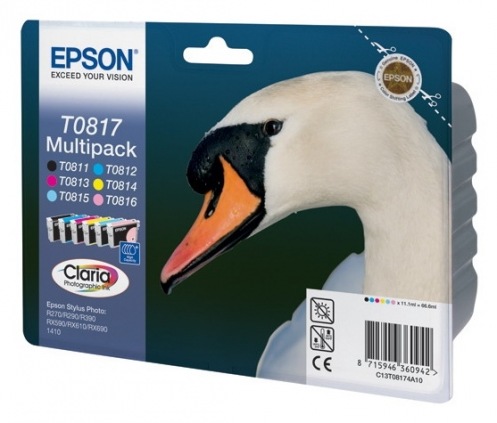 Набір картриджів Epson StPhoto R270/R290/R390/RX590/RX610/RX690/1410, 11мл (Bk, C, M, Y, LC, LM) (C1 Набір картриджів Epson StPhoto R270/R290/R390/RX590/RX610/RX690/1410, 11мл (Bk, C, M, Y, LC, LM) (C1