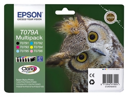 Набор картриджей Epson T079 StPhoto P50/ PX660/ PX720WD/ PX820FWD Bundle (Bk, C, M, Y, LC, LM) (C13T Набор картриджей Epson T079 StPhoto P50/ PX660/ PX720WD/ PX820FWD Bundle (Bk, C, M, Y, LC, LM) (C13T