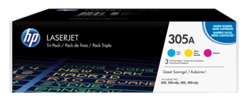 Набор картриджей HP 305A CYM Tri-Pack (CF370AM) Набор картриджей HP 305A CYM Tri-Pack (CF370AM)