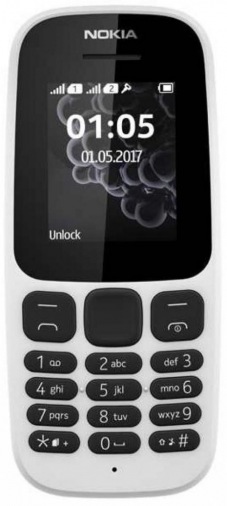 Мобильный телефон NOKIA 105 DS New White Мобильный телефон NOKIA 105 DS New White