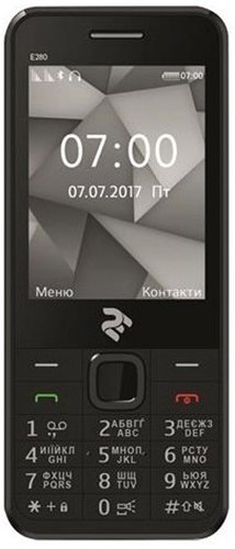Мобильный телефон 2E E280 Dual Sim Black Мобильный телефон 2E E280 Dual Sim Black