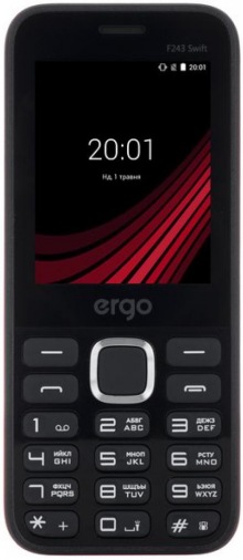 Мобильный телефон ERGO F243 Swift Black Мобильный телефон ERGO F243 Swift Black