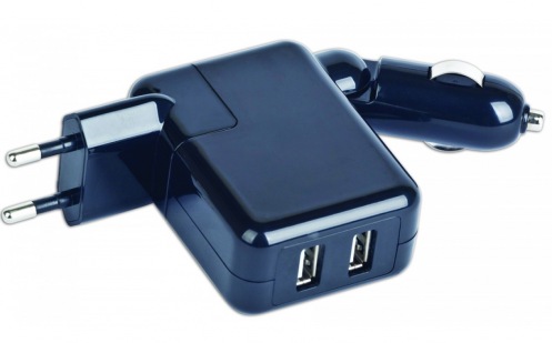 Автомобильное зарядное устройство Gembird MP3A-UC-ACCAR2 Black Автомобильное зарядное устройство Gembird MP3A-UC-ACCAR2 Black