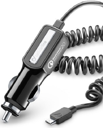 Автомобильное ЗУ CellularLine microUSB QC 2.0 black (CBRMUSBQUALCOMK) Автомобильное ЗУ CellularLine microUSB QC 2.0 black (CBRMUSBQUALCOMK)