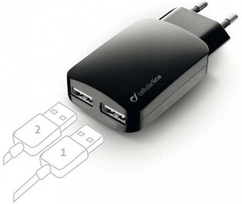 Сетевое ЗУ Cellular Line 2xUSB Black (ACHUSBMOBILEDUAL3A) Сетевое ЗУ Cellular Line 2xUSB Black (ACHUSBMOBILEDUAL3A)