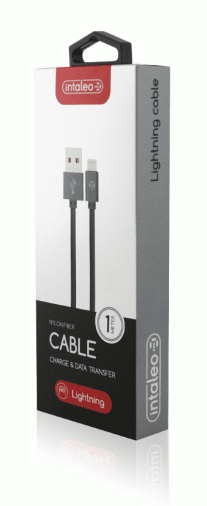 Кабель Intaleo CBGNYL1 USB-Lightning/1м/К/Grey Кабель Intaleo CBGNYL1 USB-Lightning/1м/К/Grey