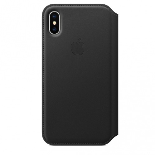 Накладка Apple iPhone X Leather Folio - Black Накладка Apple iPhone X Leather Folio - Black