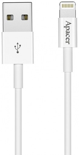 Кабель APACER DC210 Lightning to USB2.0 Белый (APDC210W-1) Кабель APACER DC210 Lightning to USB2.0 Белый (APDC210W-1)