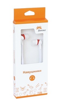 Наушники Florence E-127 white-red (FAE127WR) Наушники Florence E-127 white-red (FAE127WR)