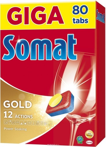 Таблетки SOMAT для посудомоечных машин Gold 80 шт Таблетки SOMAT для посудомоечных машин Gold 80 шт