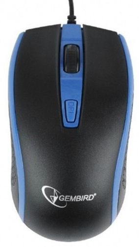 Мышь Gembird MUS-104-B, USB Black/Blue Мышь Gembird MUS-104-B, USB Black/Blue