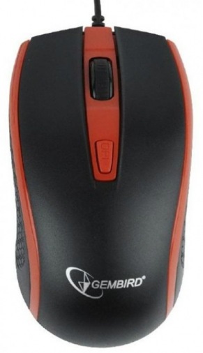 Мышь Gembird MUS-104-R, USB Black/Red Мышь Gembird MUS-104-R, USB Black/Red