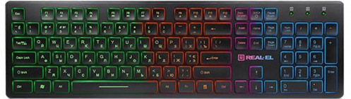 Клавиатура REAL-EL Comfort 7070 Backlit USB Black Клавиатура REAL-EL Comfort 7070 Backlit USB Black