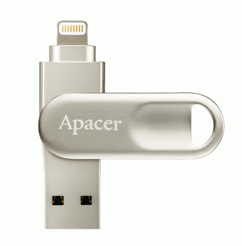USB-накопитель Apacer 32Gb USB 3.1 Lightning Swivel (AP32GAH790S-1) Silver USB-накопитель Apacer 32Gb USB 3.1 Lightning Swivel (AP32GAH790S-1) Silver