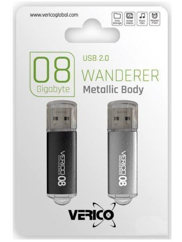 Накопитель Verico USB 8Gb Wanderer 2в1 Black + Silver Накопитель Verico USB 8Gb Wanderer 2в1 Black + Silver